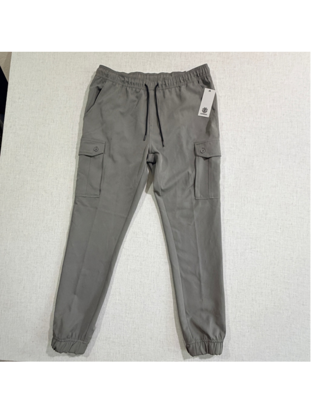 Element Men’s L Stretch Jogger Pants Gray Cargo Utility NWT